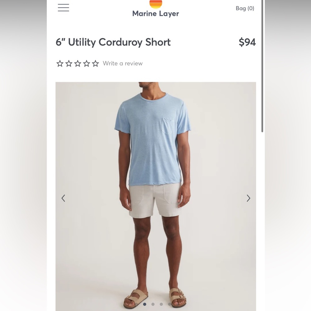 Marine Layer corduroy shorts